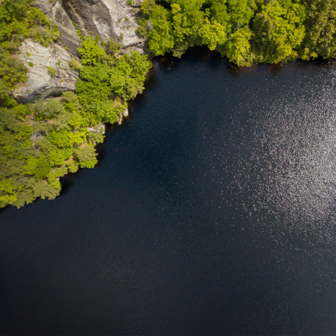 aerial of lake