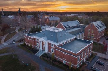 Birds eye view of the UNH Durham Campus